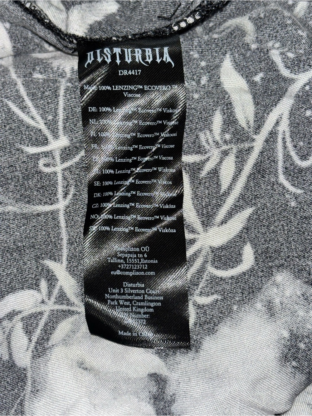 Disturbia Midi Dress Fairies Moon Flowers 8 NWT Harpyai Goth Feminine - Picture 8 of 9